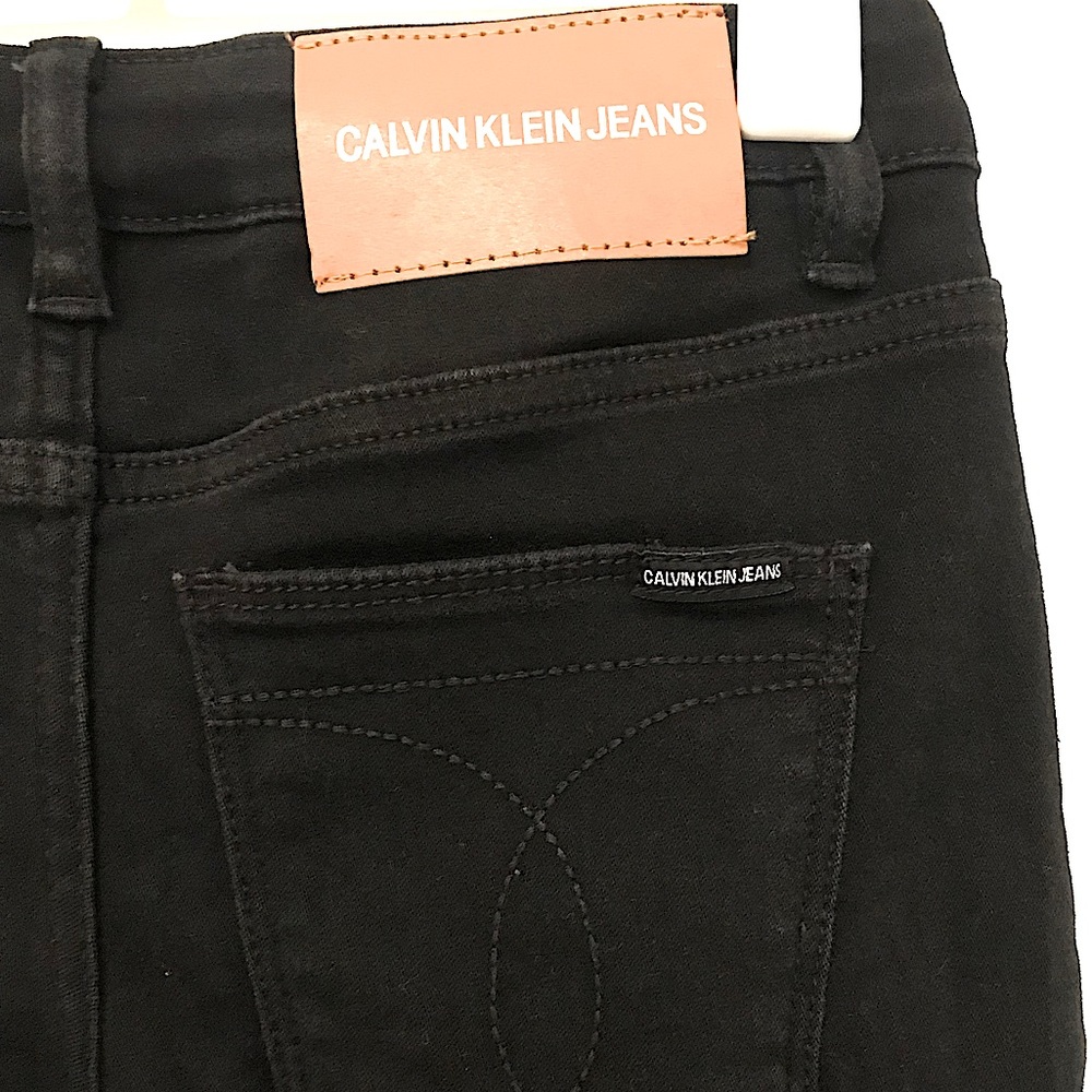 Girls Calvin Klein Black Jeans. Mid-Rise Skinny Fit. Size 10.